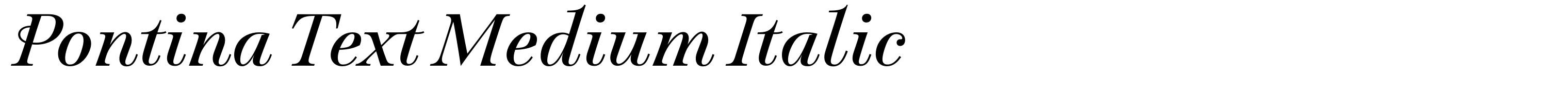 Pontina Text Medium Italic